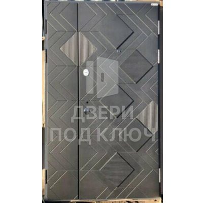 Недорогая полуторная дверь для дома с отделкой МДФ ДПК-11190
